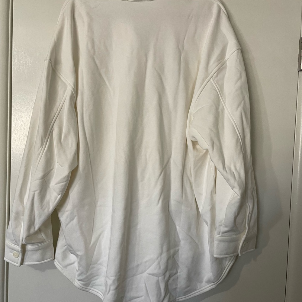 White Button-Up Shacket - Picture 2 of 4